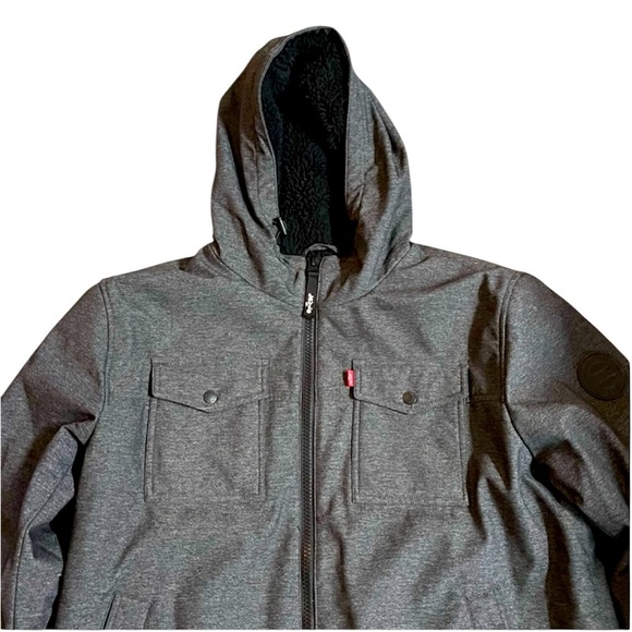 Levi's jacket XL. Heather black. Red tab. Fall winter. Men. Hood - Picture 1 of 9